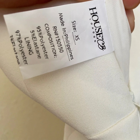 HOUSE OF CB 'Charlize' White Crystal Trim‎ Dress/Size XS NWOT - Picture 15 of 16